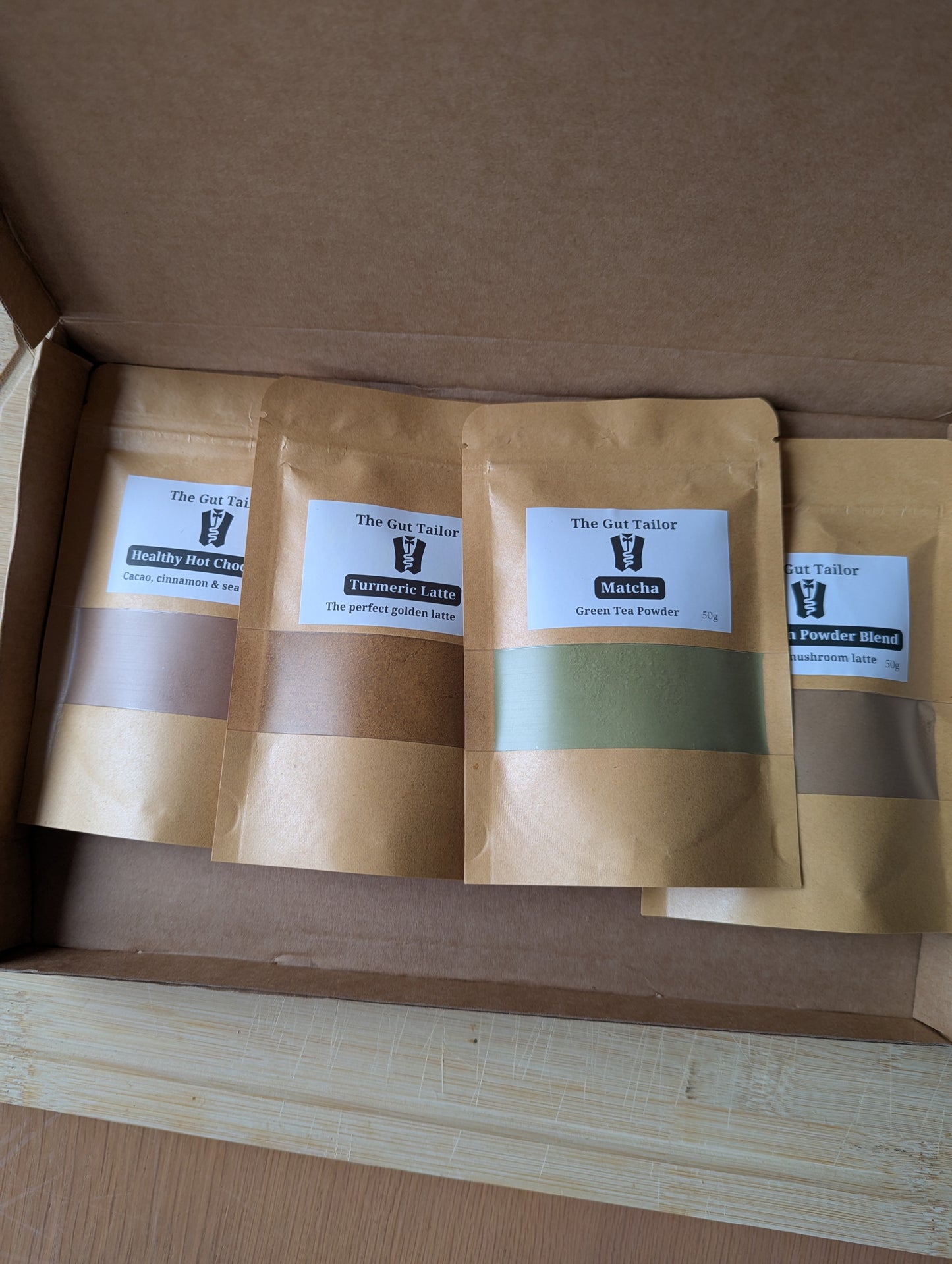 A visual of 4 pouches of coffee alternatives in a box