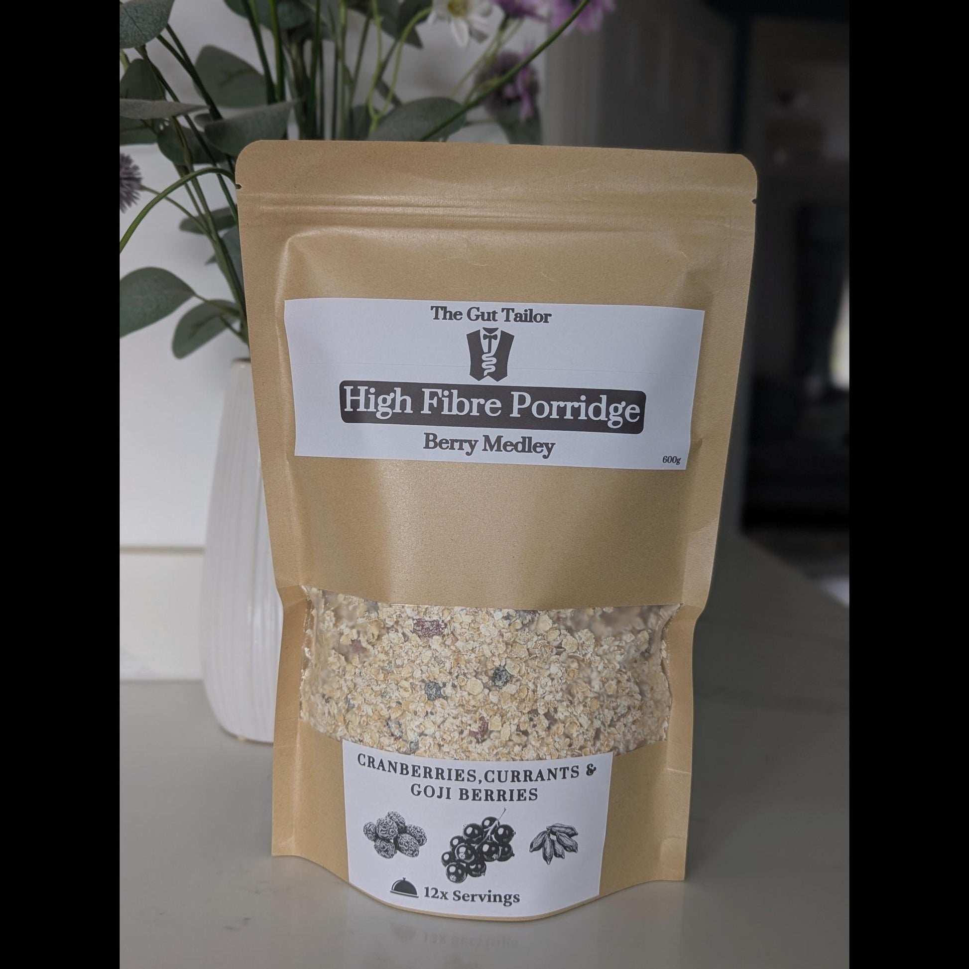 Berry Medley oats pack – high‑fibre porridge with goji, currants and cranberries high fibre breakfast 