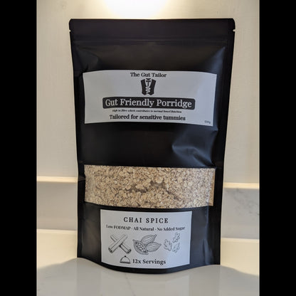 Chai Spiced oats pack – gut‑friendly porridge with soluble fibre and spices for IBS-friendly breakfast