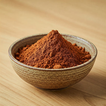 A bowl of cacao powder