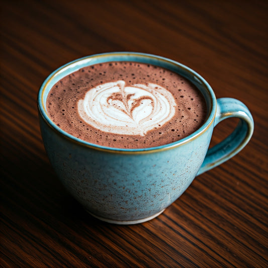 A mug of cacao hot chocolate 