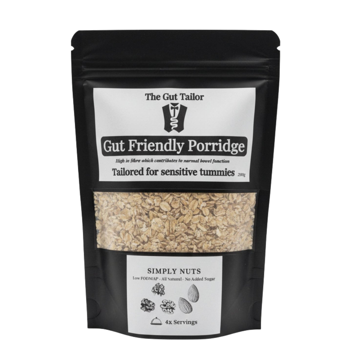 IBS Friendly Walnuts Almond Porridge high soluble fibre IBS friendly bloating friendly