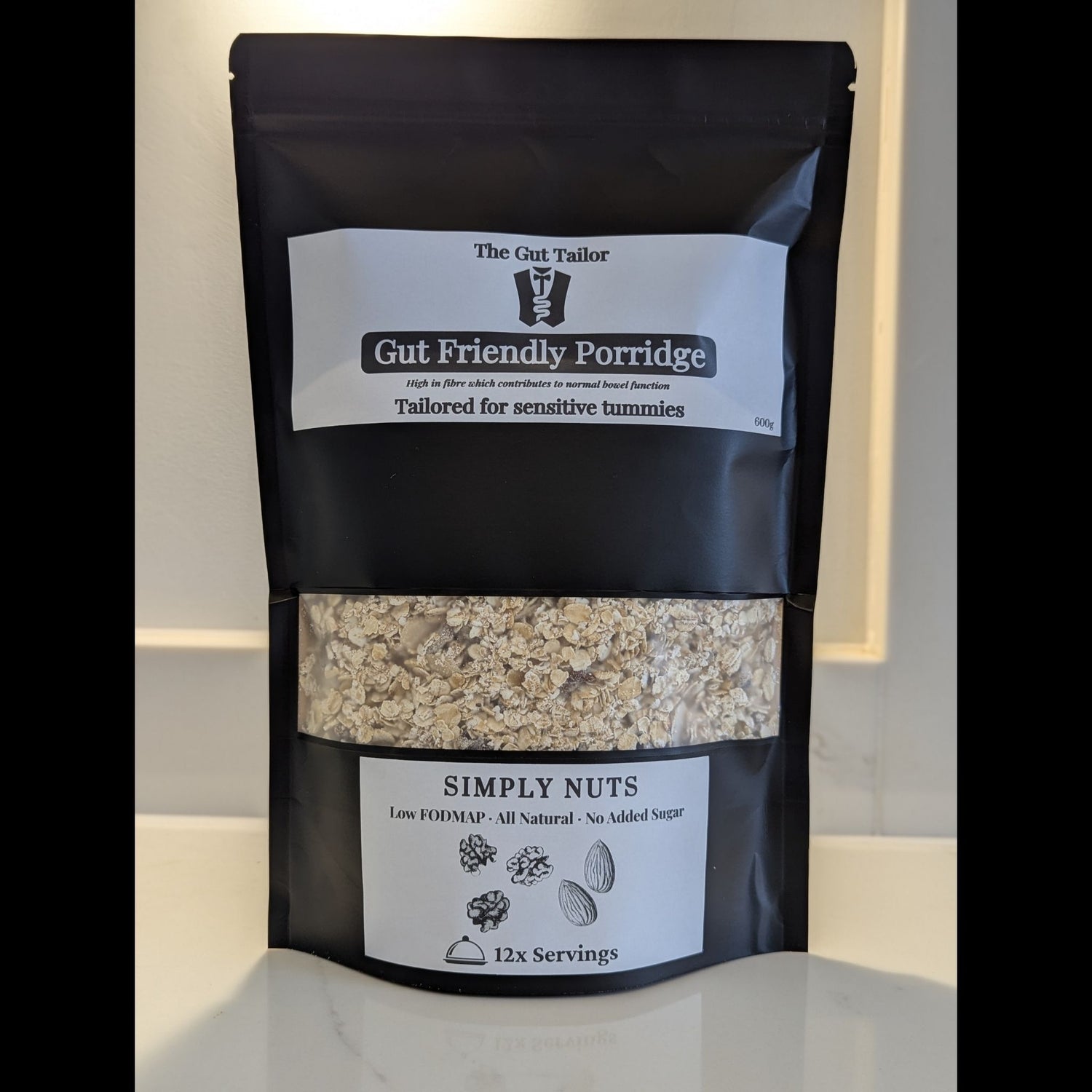 Simply Nuts high‑fibre porridge – walnut & almond blend for IBS‑friendly breakfast