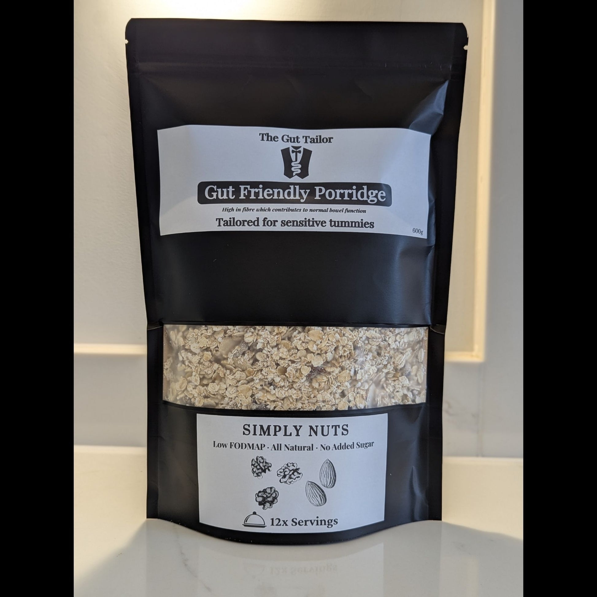 Simply Nuts high‑fibre porridge – walnut & almond blend for IBS‑friendly breakfast