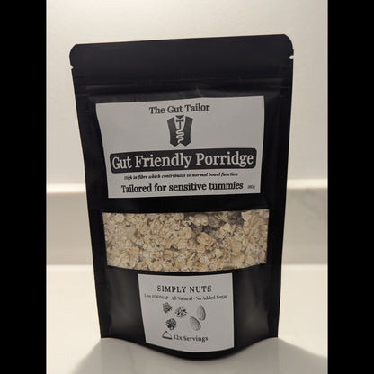 IBS Friendly Walnuts Almond Porridge high soluble fibre IBS friendly bloating friendly