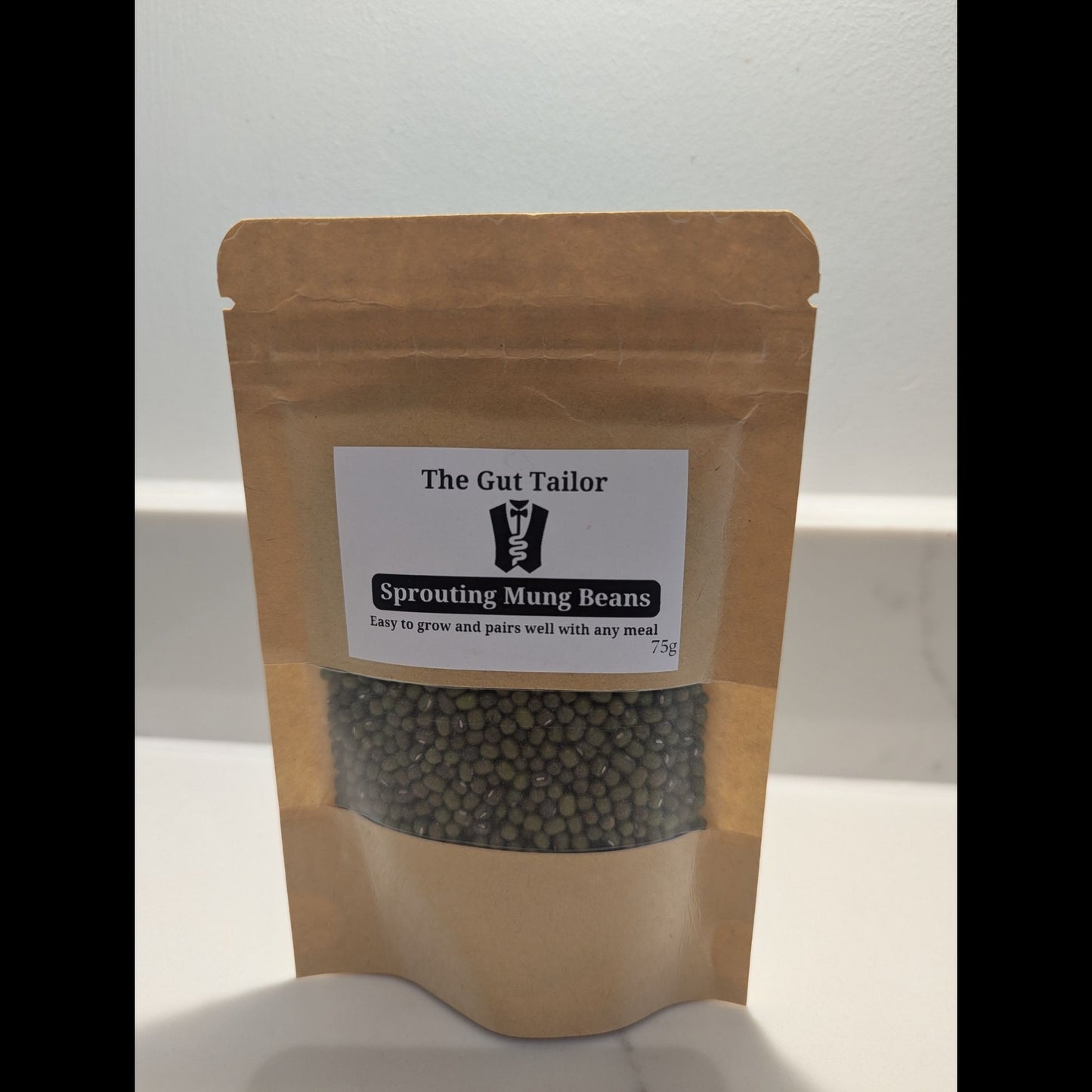 Mung bean sprouting seeds sprouts for fresh veg in kitchen home sprouting