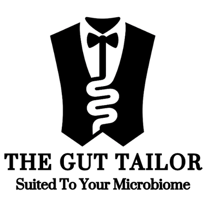 Logo and tagline for The Gut Tailor