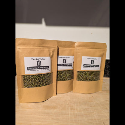 Sprouting mung beans mung bean sprouts for fresh healthy vegetables in kitchen for gut health