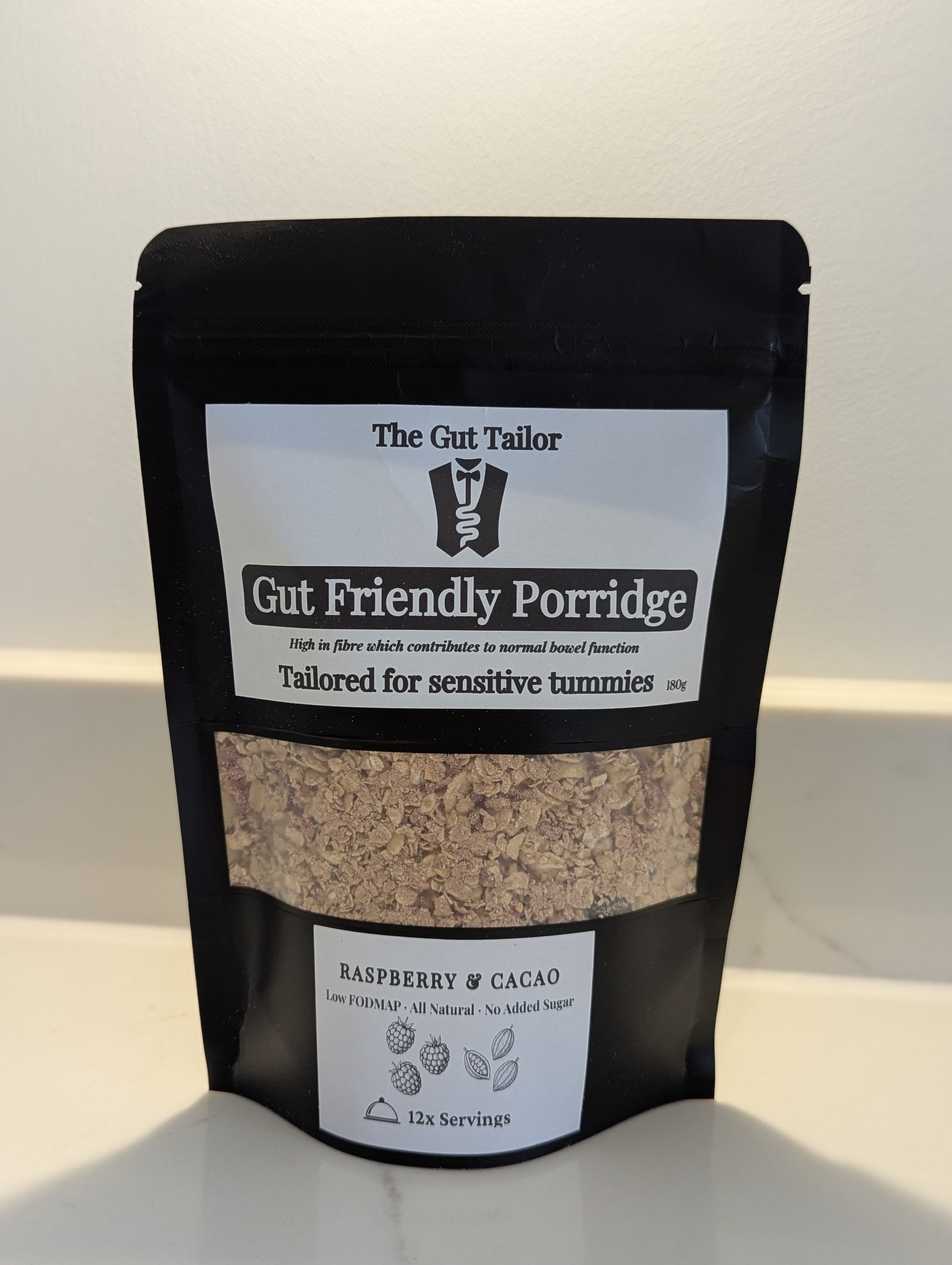 Gut Friendly Porridge package with visible branding on a white background